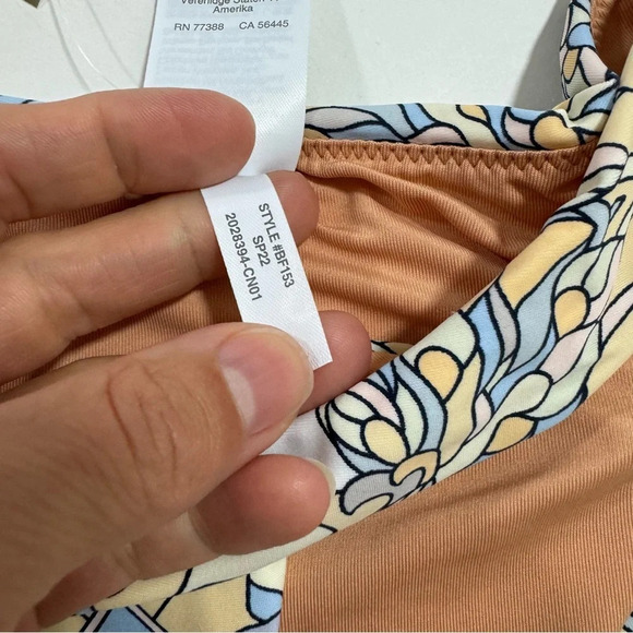 New J Crew Active Curved Waist Cheeky Bikini Bottom Kaleidoscope BF153 - Picture 5 of 5